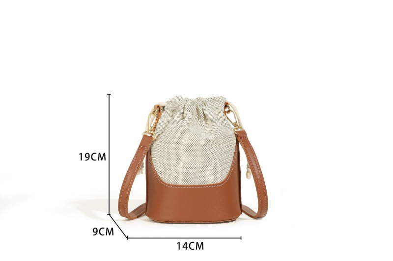 Z Brand ženska torba od platna, oblik kante s šnimkom, color-block dizajn, svakodnevna crossbody, jedan remen, srednja veličina, proljeće 2025