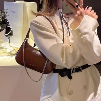 Ženska torbica u francuskom stilu s nišnim dizajnom, torba za pazuh, novi model 2026, vrhunska polumjesečna torba za rame i crossbody