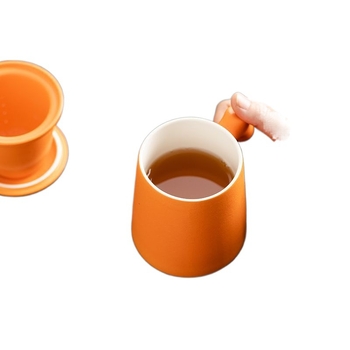 Ceașcă ceramică pentru ceai cu capac și filtru, pentru birou și uz casnic