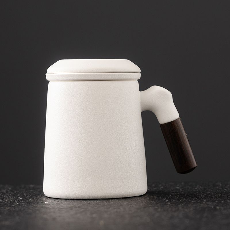 Ceașcă ceramică pentru ceai cu capac și filtru, pentru birou și uz casnic