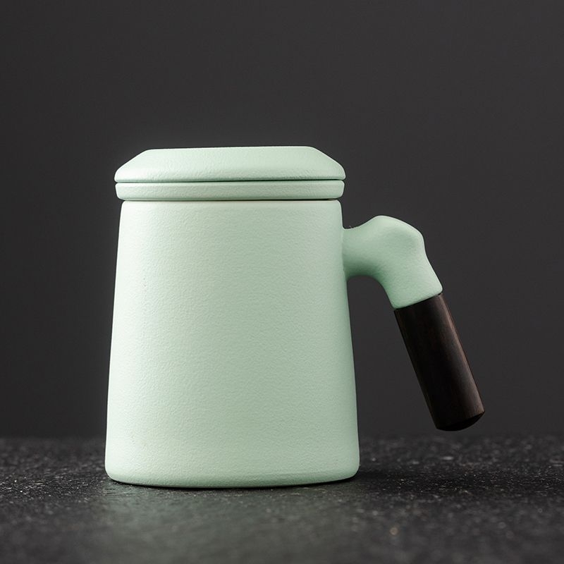 Ceașcă ceramică pentru ceai cu capac și filtru, pentru birou și uz casnic