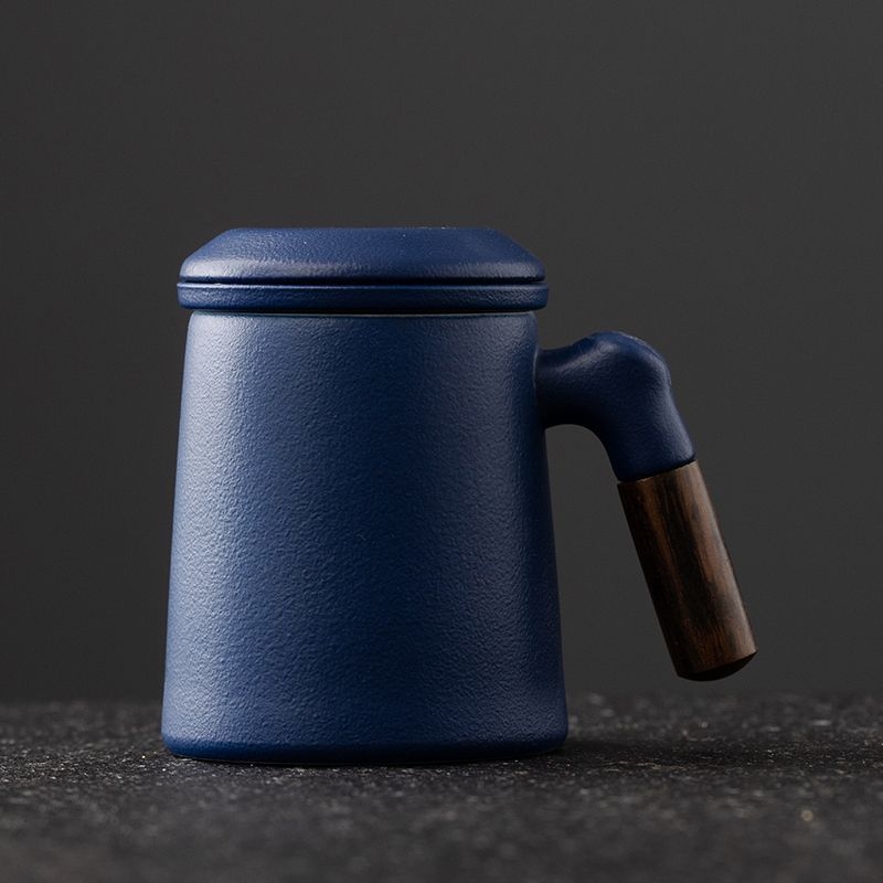 Ceașcă ceramică pentru ceai cu capac și filtru, pentru birou și uz casnic