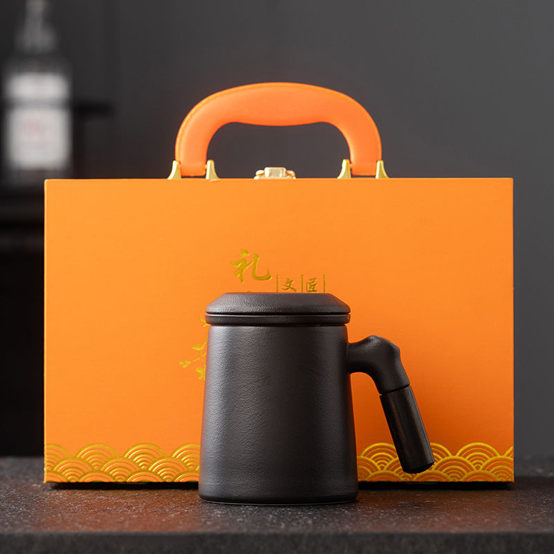 Ceașcă ceramică pentru ceai cu capac și filtru, pentru birou și uz casnic