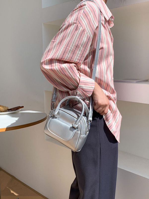 Ženska Boston torba od PU kože, elegantan dojam, mala crossbody torbica za svakodnevnu uporabu