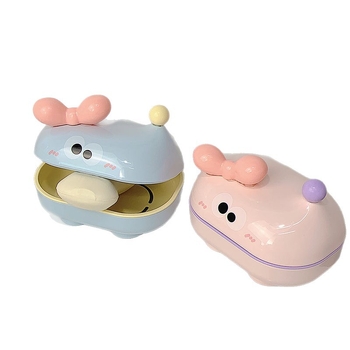 Cutie drăguță pentru săpun cu capac, ABS, 14×9×6 cm