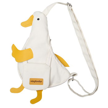 Ženska platnena torba s motivom slatke patke, mala crossbody torba, karikaturalni stil, model 2026