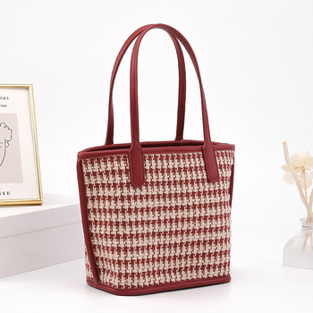 Crvena svadbena bucket torba – mala torba za rame, elegantan svakodnevni dodatak