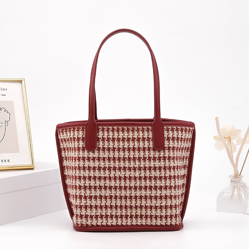 Crvena svadbena bucket torba – mala torba za rame, elegantan svakodnevni dodatak