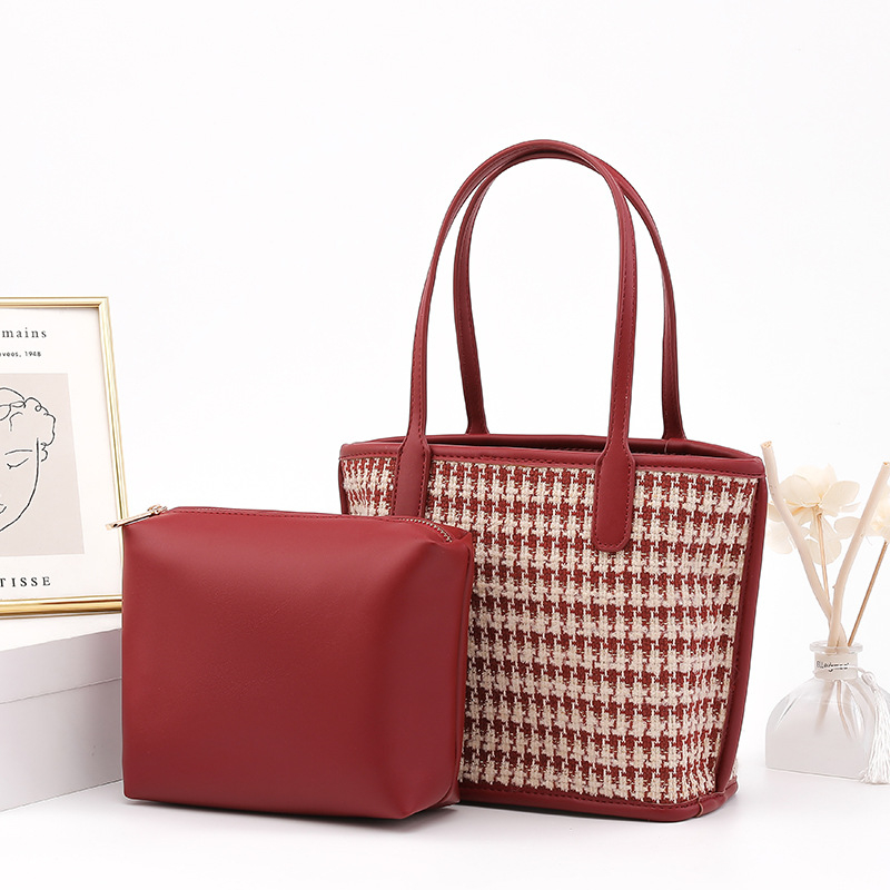 Crvena svadbena bucket torba – mala torba za rame, elegantan svakodnevni dodatak
