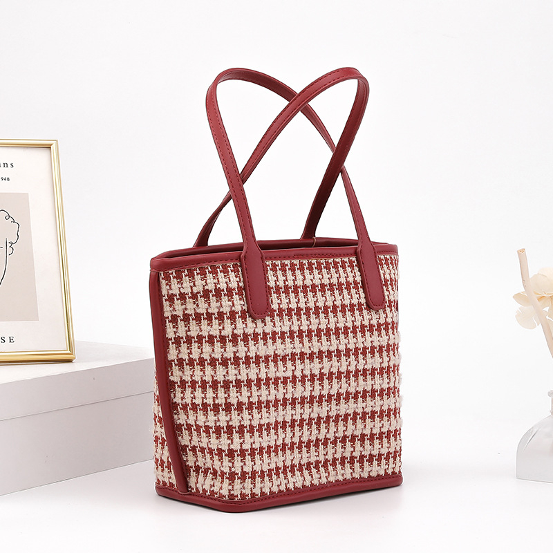 Crvena svadbena bucket torba – mala torba za rame, elegantan svakodnevni dodatak