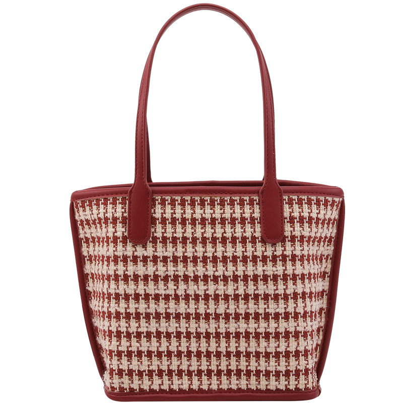 Crvena svadbena bucket torba – mala torba za rame, elegantan svakodnevni dodatak