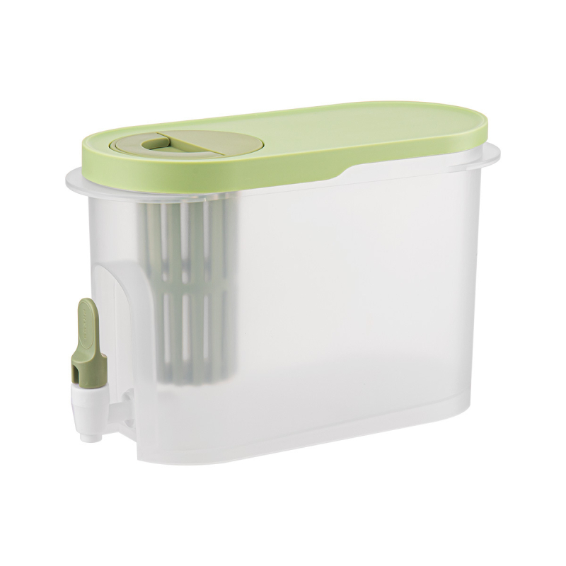 Sticlă de apă rece pentru uz casnic, 3,9 L, cu robinet, dispenser mare pentru ceai de fructe, design de vară pentru frigider