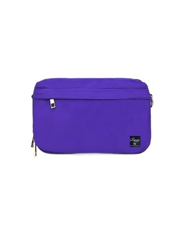Ženska crossbody torbica srednje veličine, kvadratnog oblika, jednobojna, zatvarač, poliester, urbani minimalistički stil