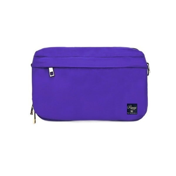 Ženska crossbody torbica srednje veličine, kvadratnog oblika, jednobojna, zatvarač, poliester, urbani minimalistički stil