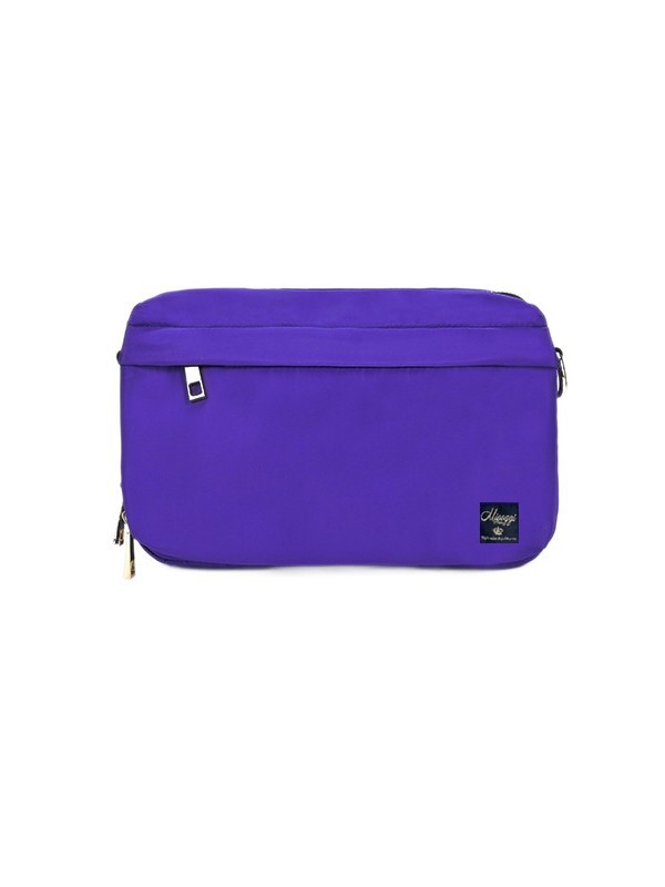 Ženska crossbody torbica srednje veličine, kvadratnog oblika, jednobojna, zatvarač, poliester, urbani minimalistički stil
