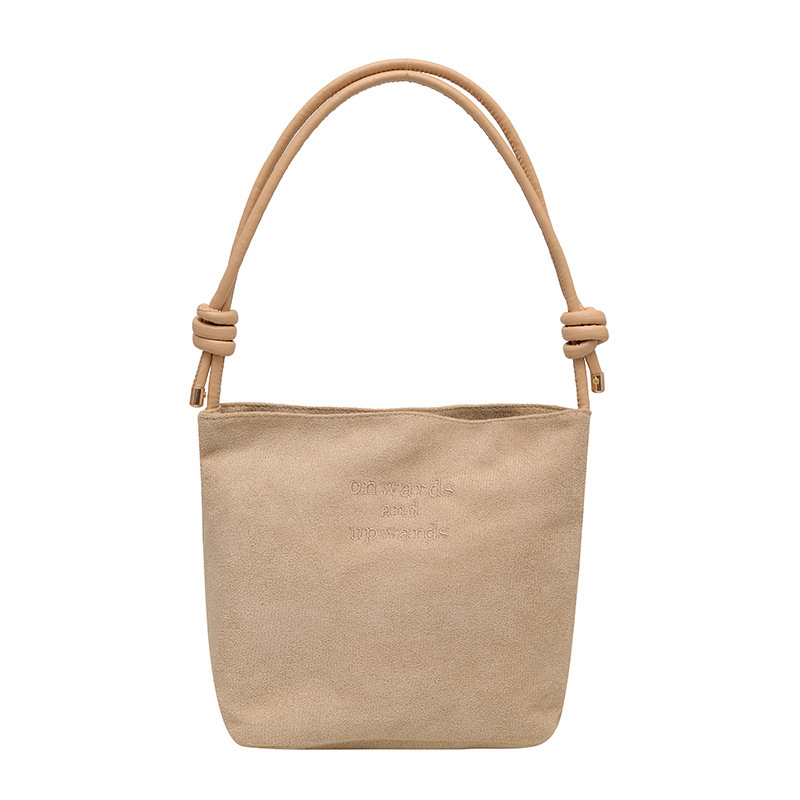 Ženska retro velur bucket torbica za jesen-zimu, mala, preko ramena (crossbody)