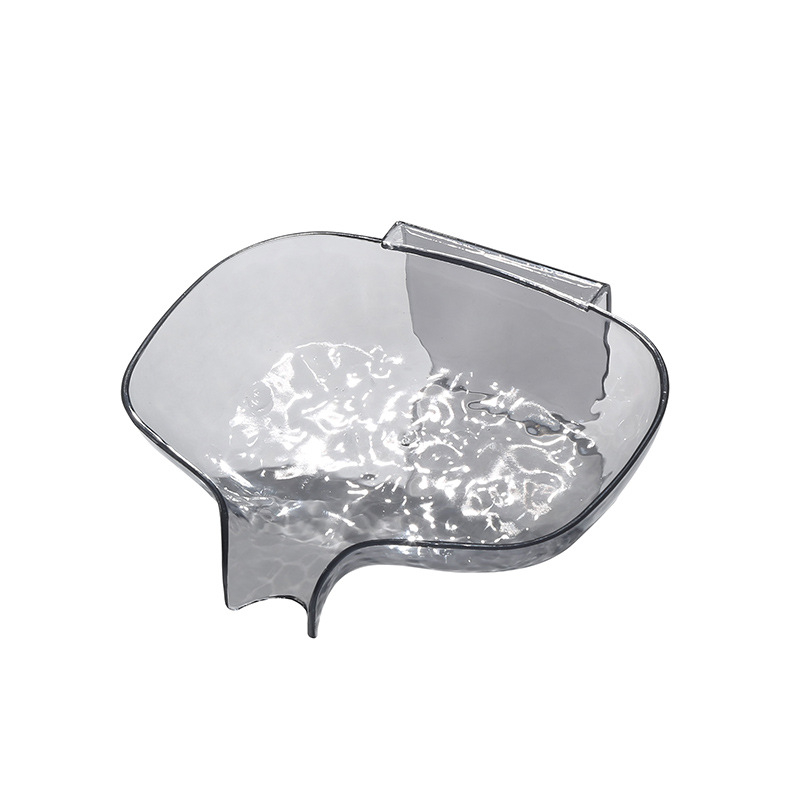 ZT3588 Cutie de săpun montată pe perete, cu model glaciar, baie, raft de drenaj, PET