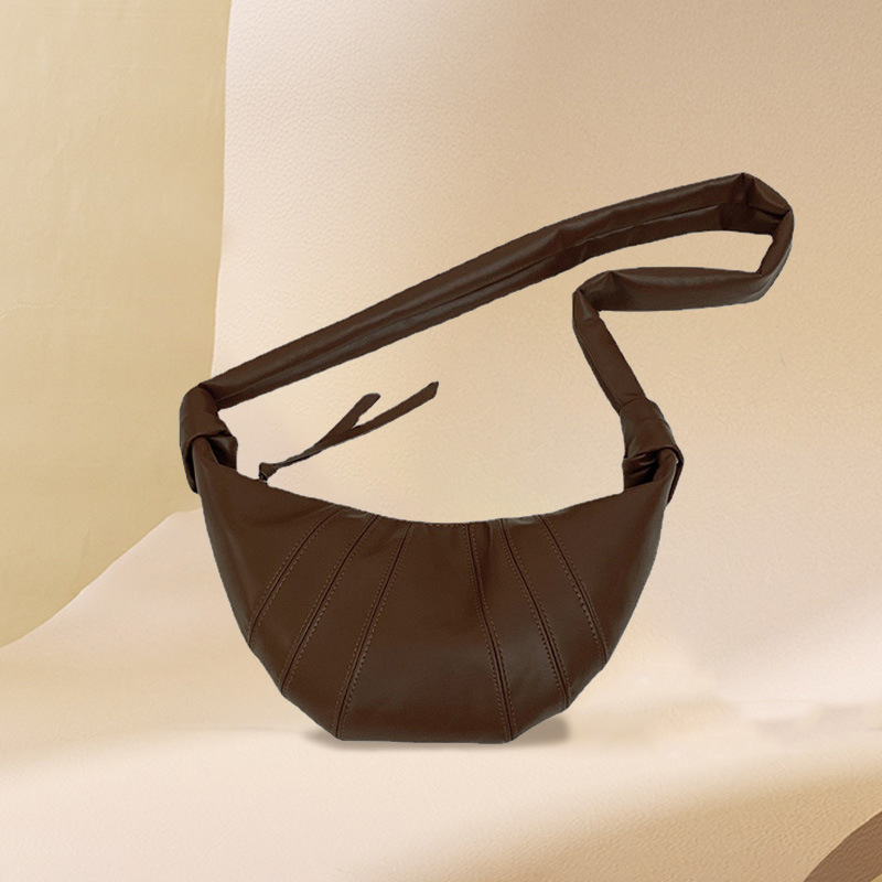 Vintage crossbody torba u korejskom stilu s velikim kapacitetom, oblik polumjeseca, za žene