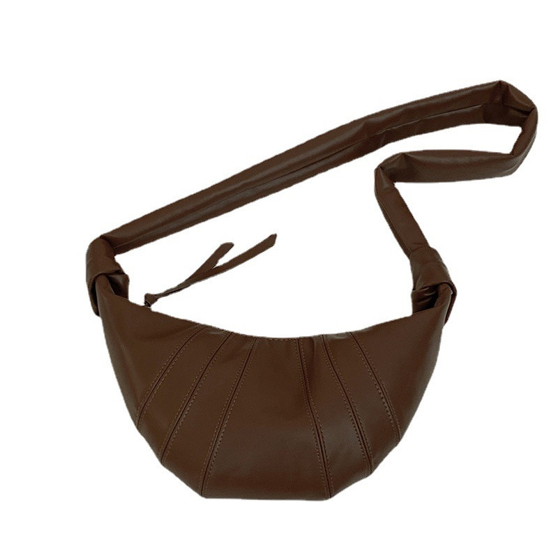 Vintage crossbody torba u korejskom stilu s velikim kapacitetom, oblik polumjeseca, za žene