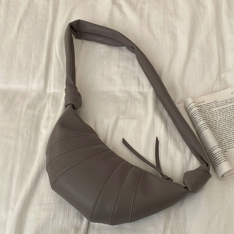 Vintage crossbody torba u korejskom stilu s velikim kapacitetom, oblik polumjeseca, za žene