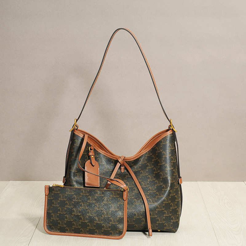 Ženska monogram crossbody torba tipa kanta, 2026 korejskog stila, vrhunske kvalitete, velika zapremina, za svakodnevnu upotrebu
