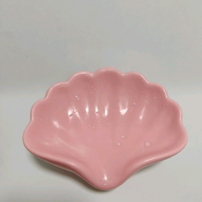 Suport din plastic pentru săpun, în formă de scoică, cu drenaj, design luxos, montaj fără găuri