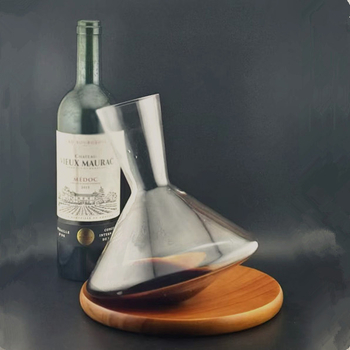 Decantor din sticlă cristal pentru vin roșu, set elegant în stil luxos, capacitate 901–1000 ml