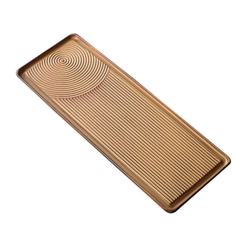 Tavă de ceai ceramică modernă pentru infuzie uscată, design minimalist, utilizare duală, dimensiune mică