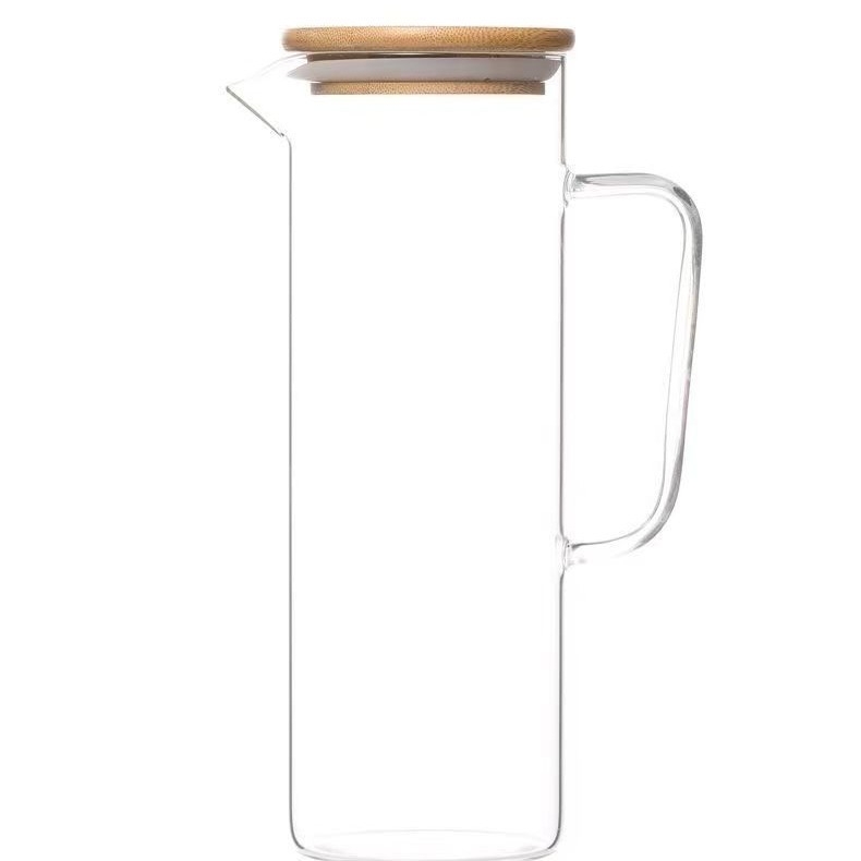 Ceainic transparent din sticlă borosilicată, pentru uz casnic, capacitate mare, apă rece, rezistent la temperaturi înalte