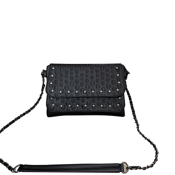 Ženska PU crossbody torbica s motivom lubanje, mala kvadratna torbica s lancem