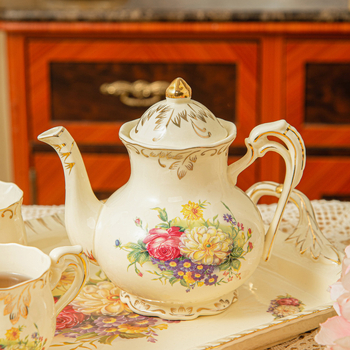 Set de căni de cafea în stil european și serviciu britanic pentru ceai de după-amiază, căni parfumate de ceai, veselă ceramică de înaltă calitate pentru casă, set cadou de nuntă