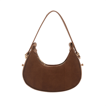 Ženska casual torba u jednom boji s mat završnim premazom, retro minimalističkog stila, visoka kvaliteta teksture, svestrana za svakodnevnu upotrebu - torba u obliku mjeseca