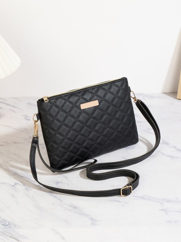 2026 mladi luksuzni nišni dizajn ženska crossbody torba s reljefnim vezom i šljokicama, jednostavan retro stil