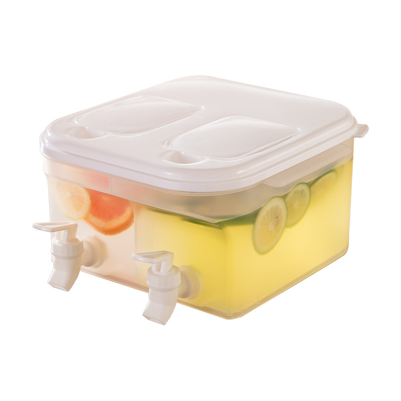 Carafă de apă rece de 5L, cu filtru și robinet, compartimentare dublă, capacitate mare pentru ceaiuri din fructe și băuturi