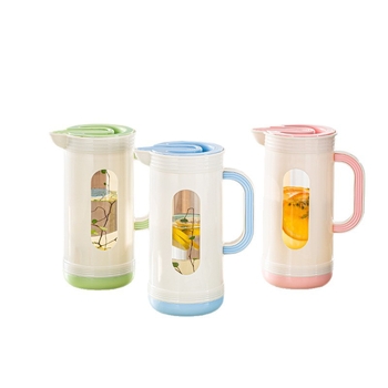 Recipient din sticlă borosilicată pentru apă rece, cu separare ceai-apă, uz casnic, portabil, rezistent la temperaturi înalte