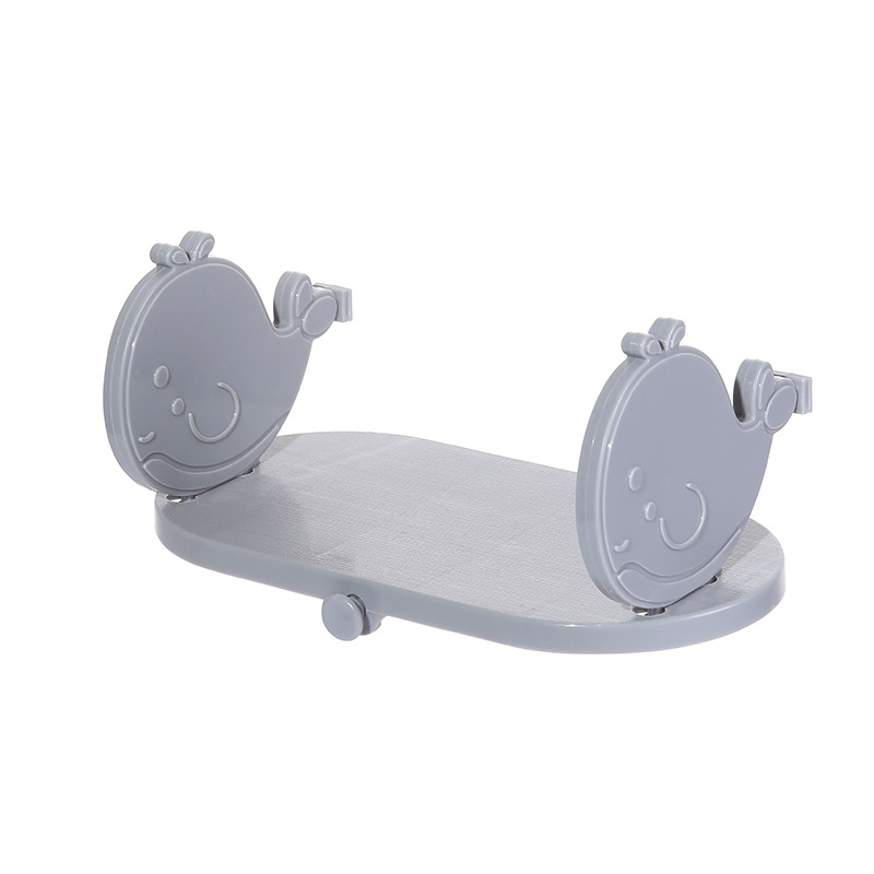 Raft de depozitare pentru baie, montat pe perete – design cu pește auriu mic, din plastic