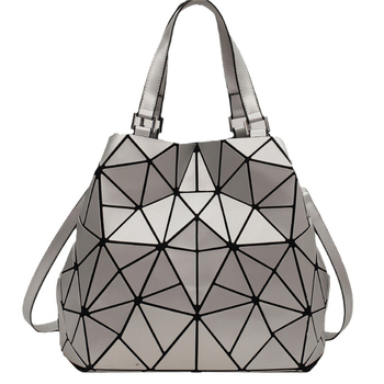 Ženska bucket torba u jednofarbnoj boji s romboidnim geometrijskim uzorkom, korejskog stila, za ramena ili crossbody