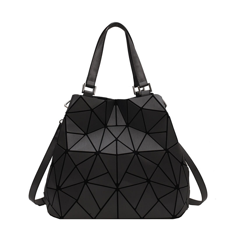 Ženska bucket torba u jednofarbnoj boji s romboidnim geometrijskim uzorkom, korejskog stila, za ramena ili crossbody