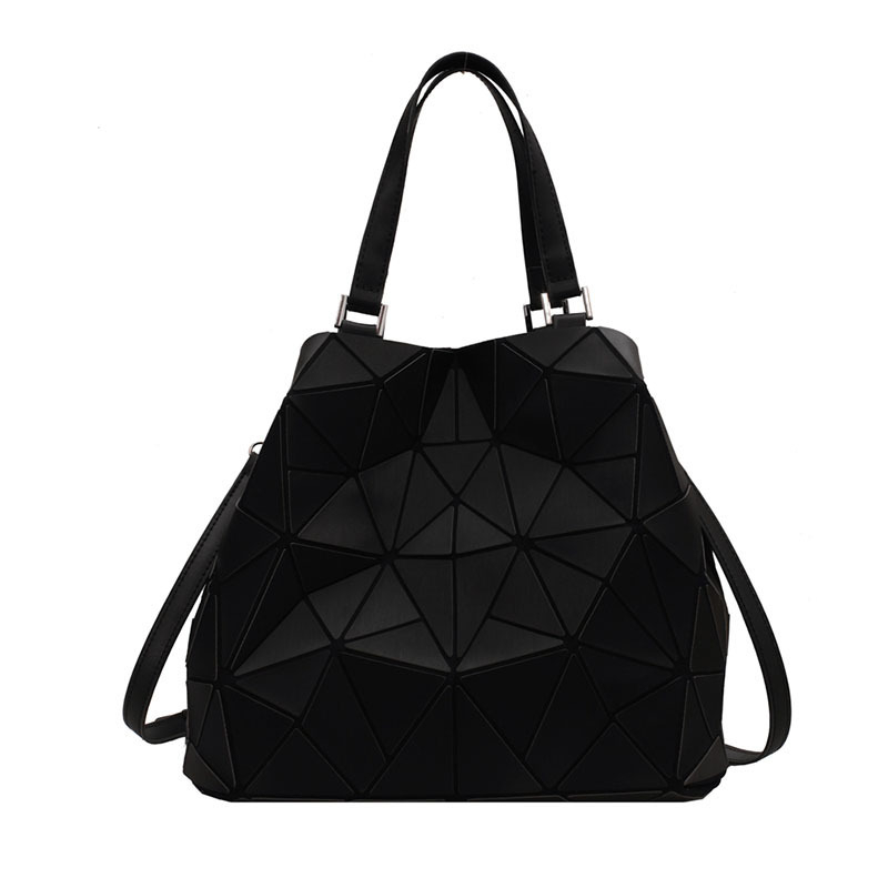 Ženska bucket torba u jednofarbnoj boji s romboidnim geometrijskim uzorkom, korejskog stila, za ramena ili crossbody