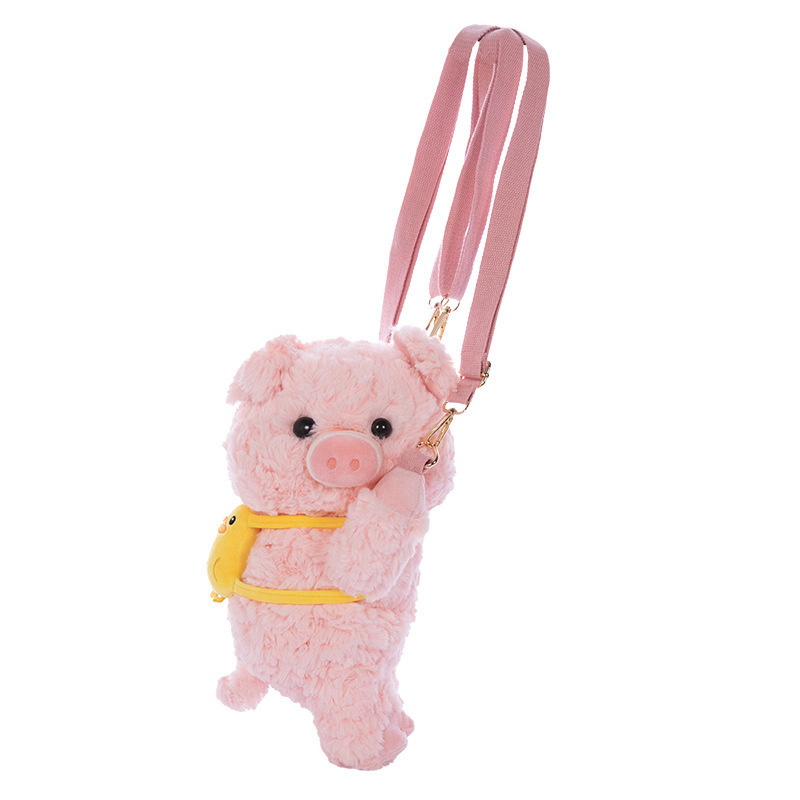 Torba za leđa s motivom životinja – plišani crveni panda i crossbody torba s kapibaram