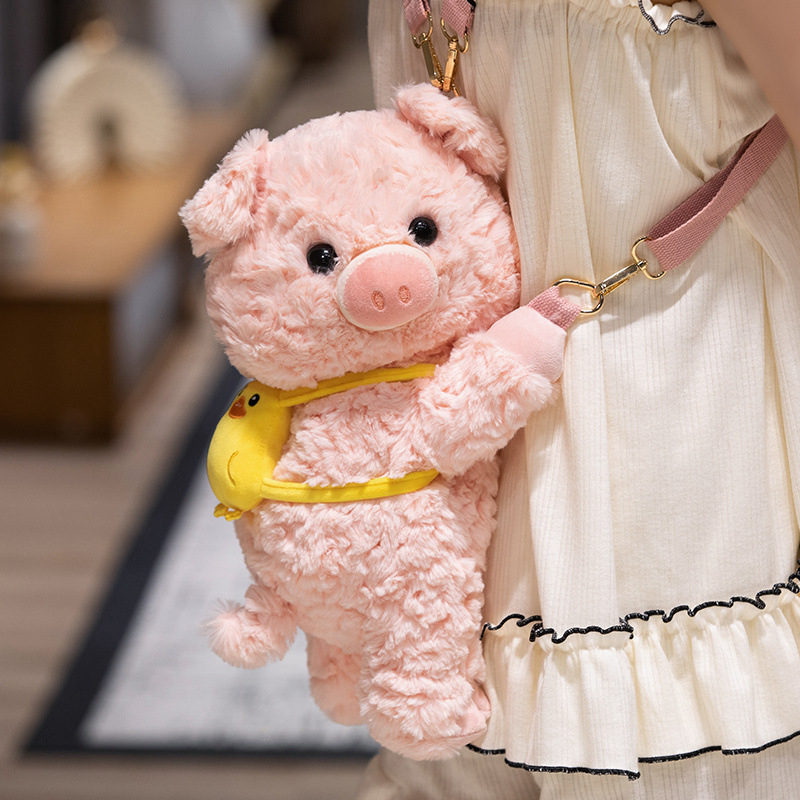 Torba za leđa s motivom životinja – plišani crveni panda i crossbody torba s kapibaram