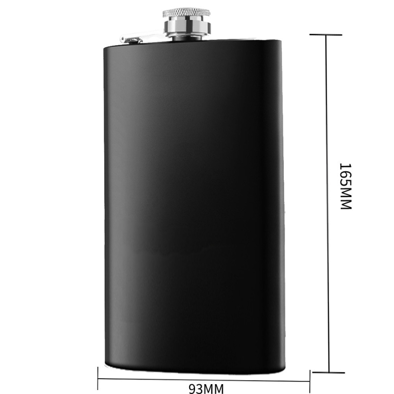 Recipient din oțel inoxidabil, 8 oz, finisaj negru spray, portabil