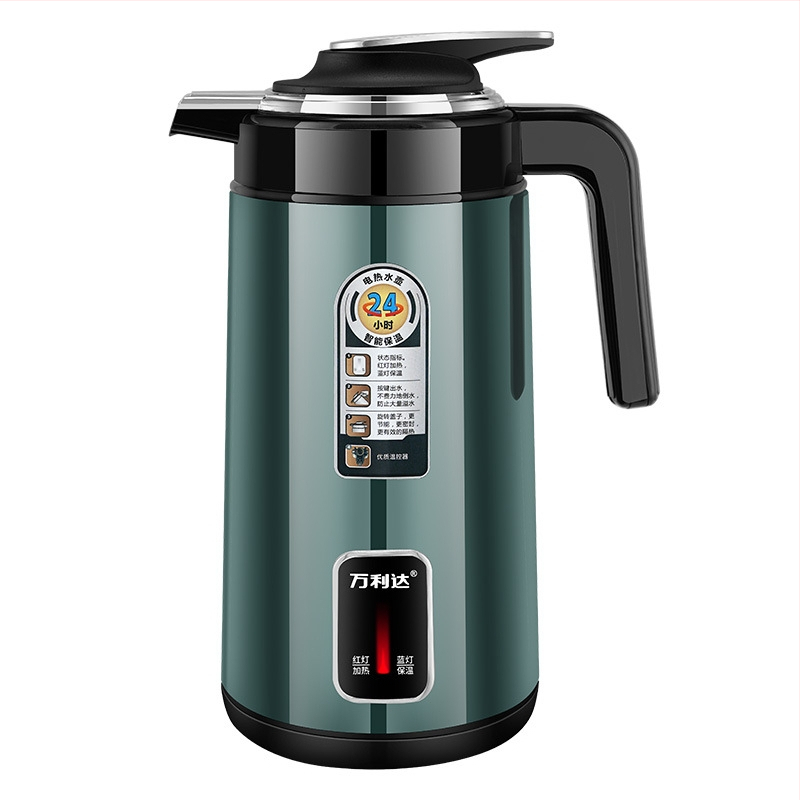 Fierbător electric izolat, capacitate mare 2,5 L, oprire automată, oțel inoxidabil