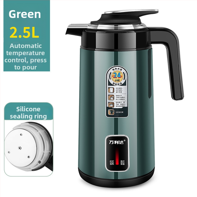 Fierbător electric izolat, capacitate mare 2,5 L, oprire automată, oțel inoxidabil