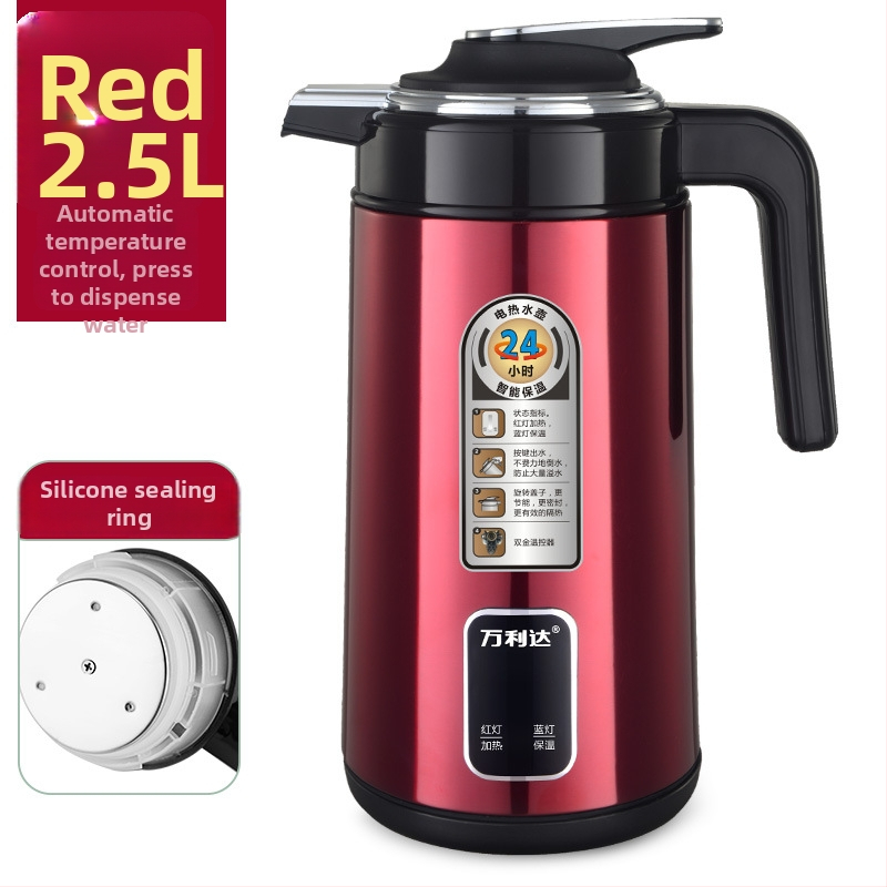 Fierbător electric izolat, capacitate mare 2,5 L, oprire automată, oțel inoxidabil