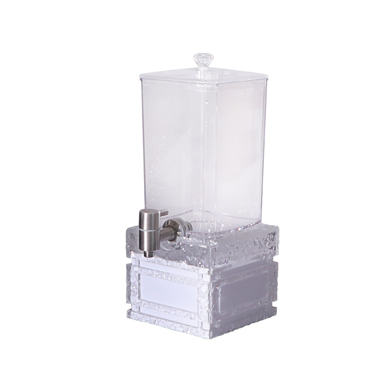 Dispenser de vin pentru bar, iluminat, cu robinet, separator transparent pentru vin de fructe și cocktailuri