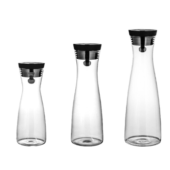 Ceainic de apă din sticlă borosilicat, capacitate mare, design nordic cu flori, ceainic pentru apă cu fructe pentru apă rece