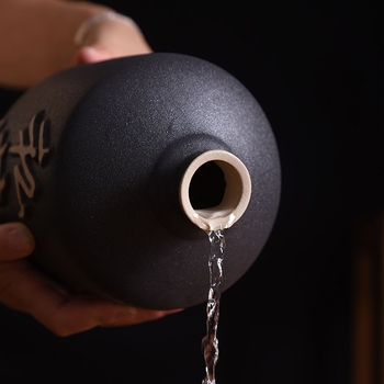 Vas ceramic sigilat pentru vin, recipient vid pentru vin, capacitate de 25 kg