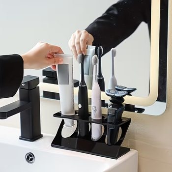 Suport pentru periuțe electrice și organizator de birou multifuncțional pentru baie și accesorii de ras