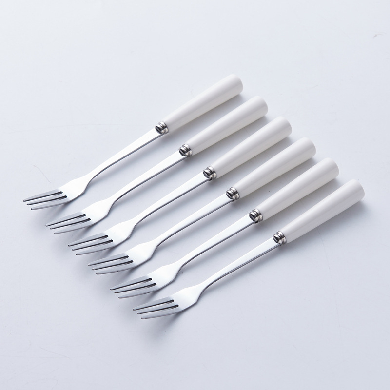 Set de fructe din ceramică, cu furculițe și linguri din oțel inoxidabil, cu recipient de depozitare – bețișoare pentru fructe pentru uz casnic